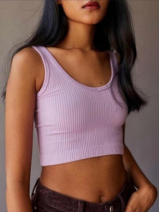 Urban Outfitters Tops - Urban Outfitters | Out From Under Lavender Ribbed Crop Tank Top - Size Small